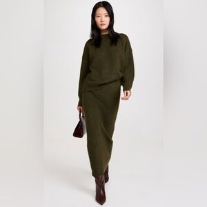 Line & Dot Olive Green Sweater Dress